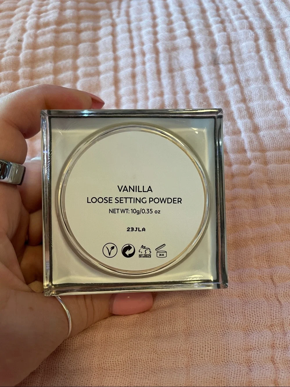Rose Gold Compact Blush with Sponge Applicator
